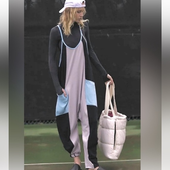 NWT. Free people movement Hot Shot Onesie Raindrop Combo Size: L - Picture 3 of 7